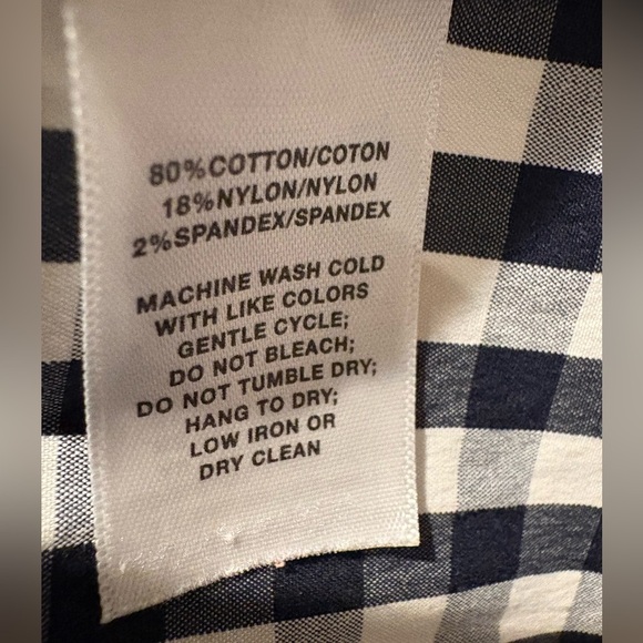 Lafayette 148 button down checkered cotton blend shirt M - Picture 5 of 6